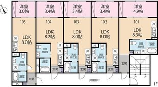 アシェル新井薬師の物件間取画像